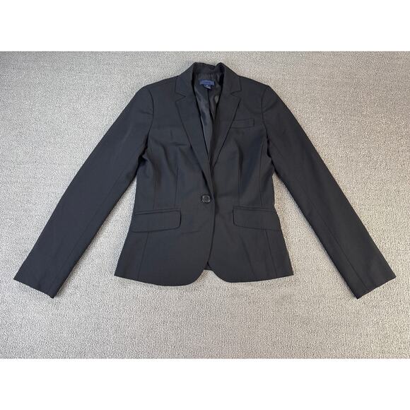J. Crew Blazer Suit Jacket Career Wardrobe Staple Timeless Classic Black Size 2 - Picture 1 of 9